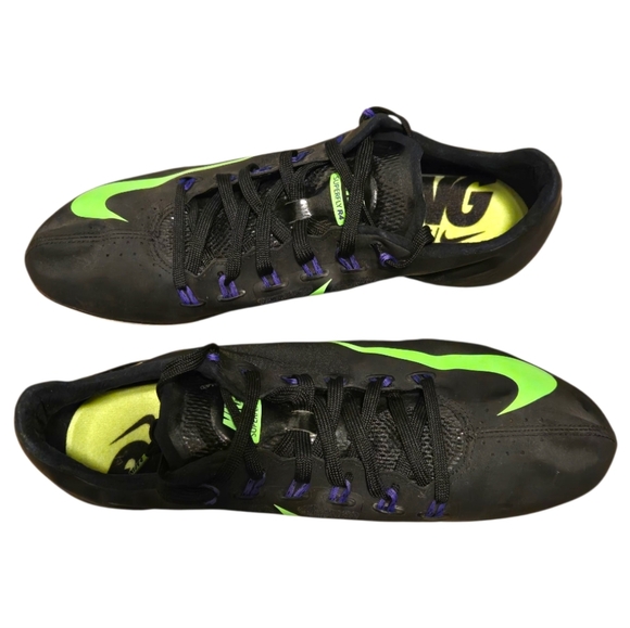 Nike Zoom Superfly R4 Black Green Athletic Track And Field Spike Shoes Size 10.5 - Picture 2 of 9